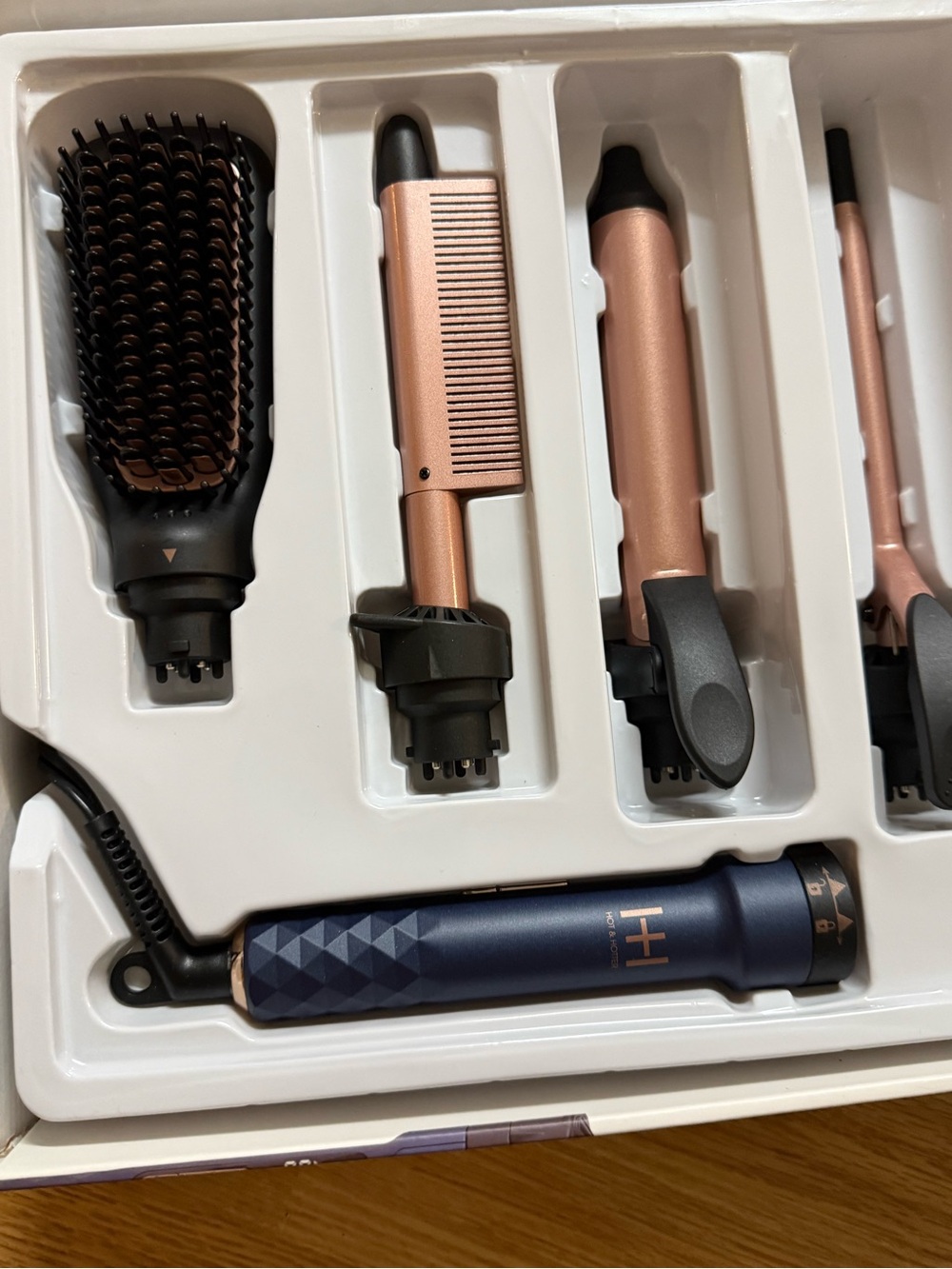 Multi-Function Hair Styling Set in Rose Gold and Navy